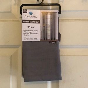 Sheer gray curtain panel (1)